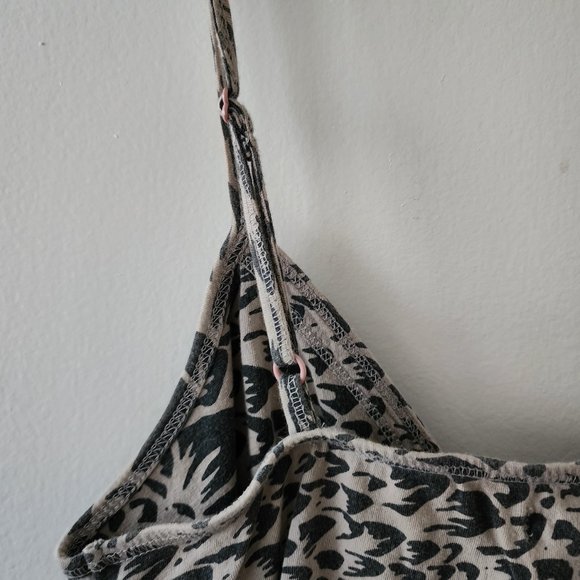Billabong Gray Leopard Print Cami, Size Medium - Picture 5 of 7